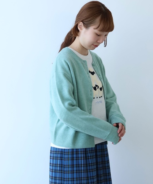bulle de savon ビュルデサボン  アルパカ80%カーディガン bulle de savon｜ビュルデサボンのカーディガン/ボレロ通販 - ZOZOTOWN