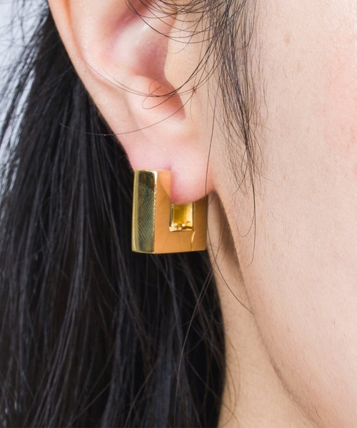ピアス 「TOMWOOD」Square Hoops Small ゴールド ピアス スクエア