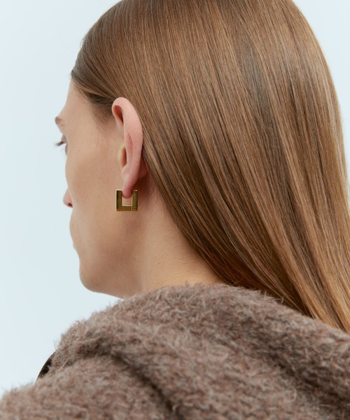 ピアス 「TOMWOOD」Square Hoops Small ゴールド ピアス スクエア