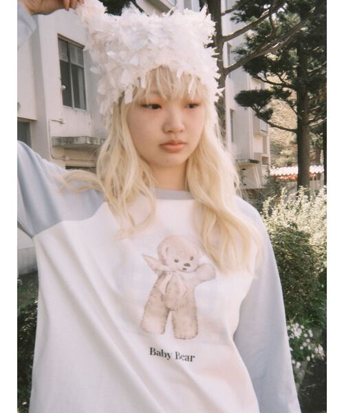 tシャツ baby bearラグランTee レディース