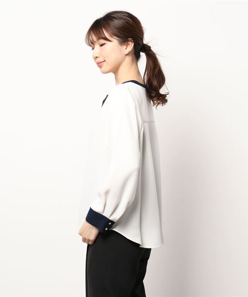 「TONAL」 長袖ブラウス 38 ネイビー レディース TONAL 「TONAL」 長袖ブラウス 38 ネイビー レディース