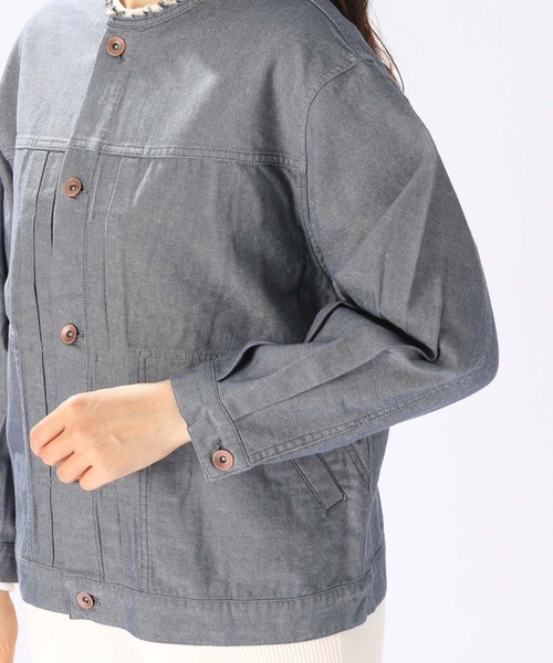 niko ベージュ38 niko and… 「niko and」 ノーカラージャケット FREE ベージュ