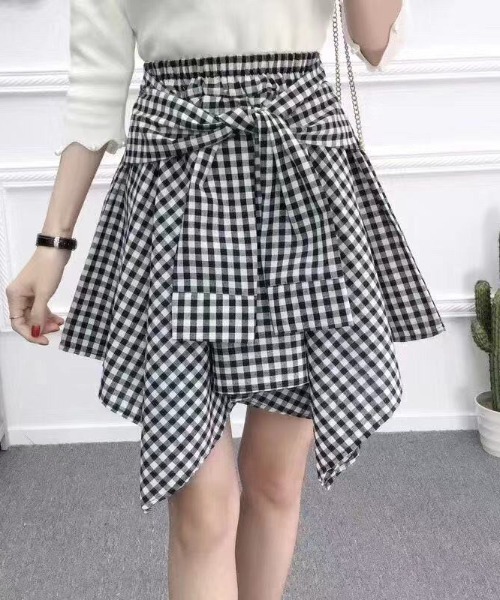 【値下げ中】Etoile Block Check Skort ♡Mサイズ TOY ZIP pocket tight skirt – shéller / シェリエ
