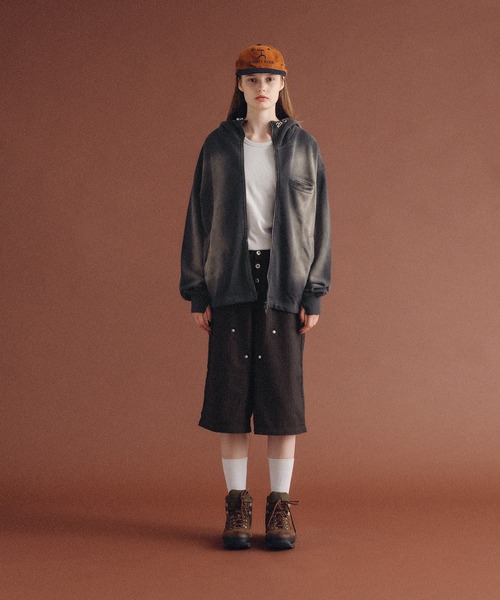 WISH FOR EVER レザーパーカー WISH FOR EVER パーカー CLASSIC DESIGN DOUBLE ZIP PARKER