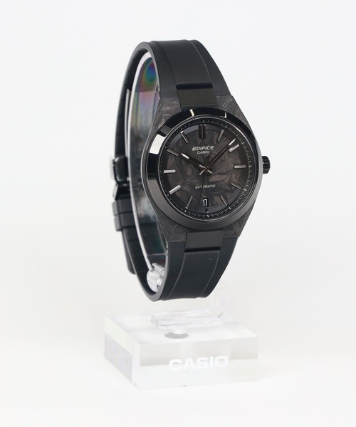 EDIFICE ブラック ステンレス時計 EDIFICE（SEIKO） 腕時計 メカニカル3針デイト / EFK-100XPB