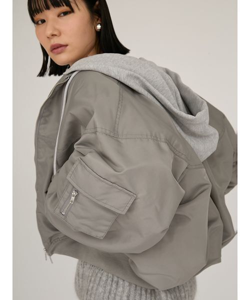 emmi atelier エミ　撥水2wayボンバーブルゾン emmi（エミ）の「【emmi atelier】撥水2wayボンバーブルゾン