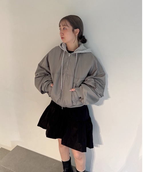 b2949【エムシーシスター】レディース　ブルゾン　フード　重ね着風　ピンク　L Amazon.co.jp: [YUNHEN] レディース うさ耳 パーカー