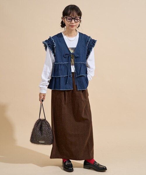 専用です　コーデュロイマキシスカート Spick & Span(スピックアンドスパン)の「コーデュロイマキシ