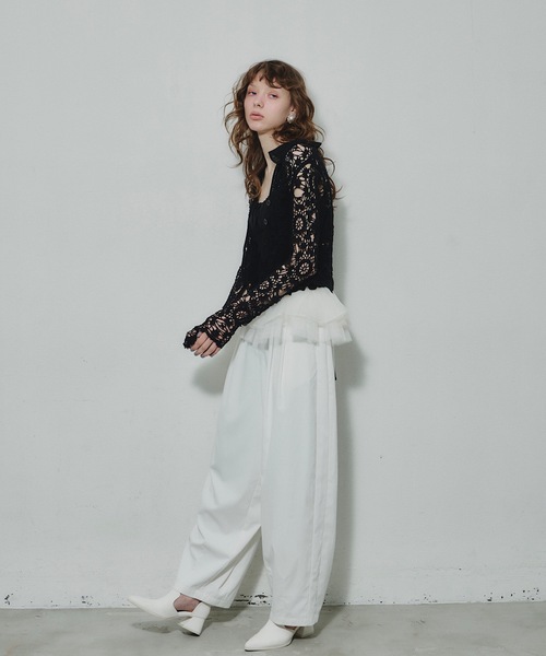 美品　J1Uby LA BELLE ETUDE カーディガン　ホワイト J1U by LA BELLE ETUDE 「J1U ETUDE」 カーディガン FREE