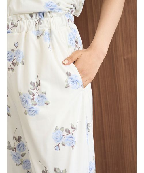 gelato pique（ジェラートピケ） パジャマ ルームウェア 中花柄ロング