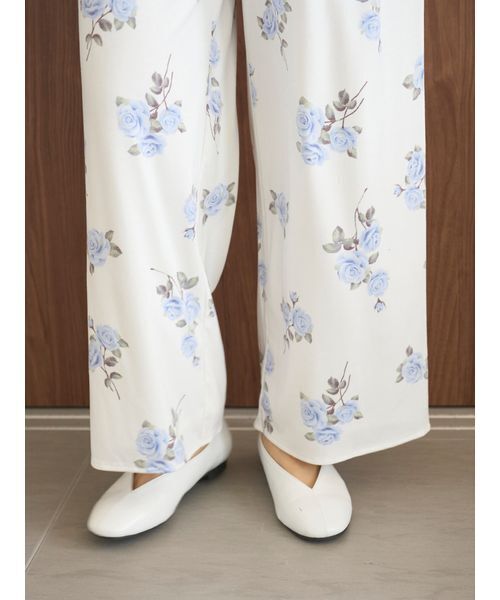 gelato pique（ジェラートピケ） パジャマ ルームウェア 中花柄ロング