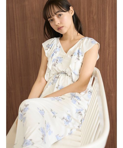 ハマ⭐️gelatopique 花柄ルームウェア ONE SIZE gelato pique（ジェラートピケ） パジャマ ルームウェア 中花柄ロング