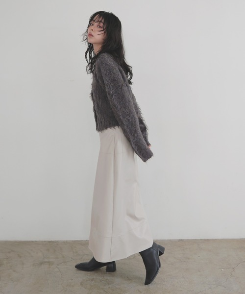 LIAN（リアン） スカート フェイクレザーフレアスカート : ZOZOTOWN