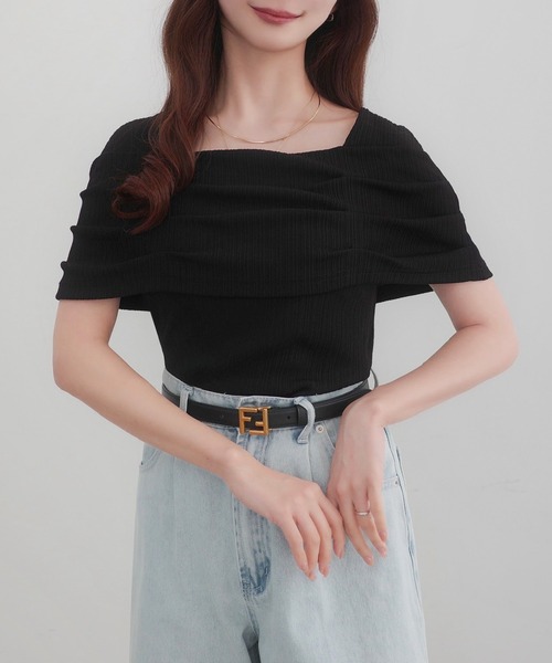 「CENEA」 ノースリーブトップス X-LARGE チャコール レディース_画像6