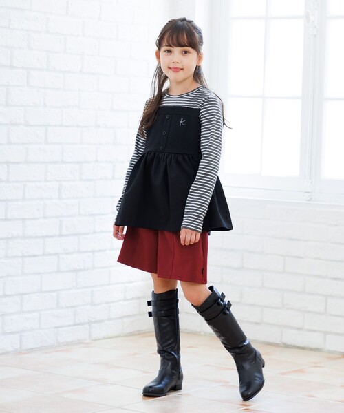 組曲（KUMIKYOKU） tシャツ 「110-140cm」ビスチェドッキング Tシャツ