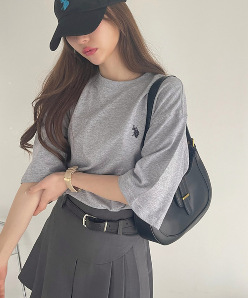 「U.S. POLO ASSN.」 半袖Tシャツ M オフホワイト レディース_画像5