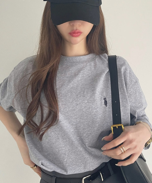 「U.S. POLO ASSN.」 半袖Tシャツ M オフホワイト レディース_画像6