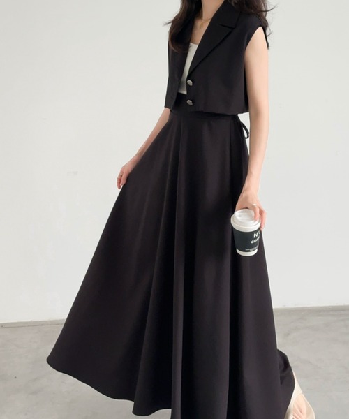 「ECLIN」 セットアップ L ベージュ レディース_画像3