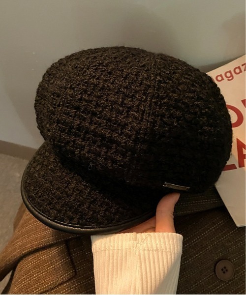 MARINE SERRE（マリーンセル） 帽子 ベレー帽 FELTED WOOL BERET