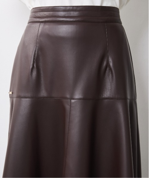 CHIC STYLE（シックスタイル） スカート フェイクレザーフレアスカート
