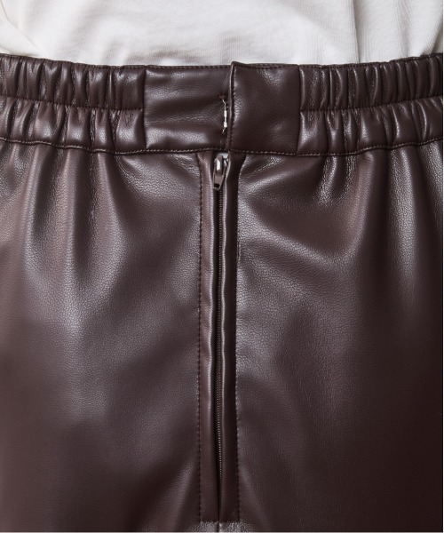 CHIC STYLE（シックスタイル） スカート フェイクレザーフレアスカート