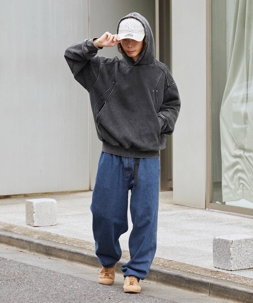 Theater code パーカー Brushed Fleece Wash-Finished Pullover Hoodie