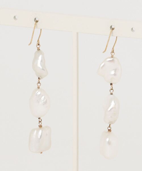 「anq.」 ピアス（両耳用） ONE SIZE ホワイト レディース_画像2