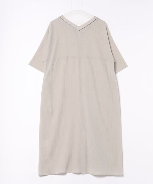 「conges payes ADIEU TRISTESSE」 半袖ワンピース 38 グレイッシュベージュ レディース_画像2