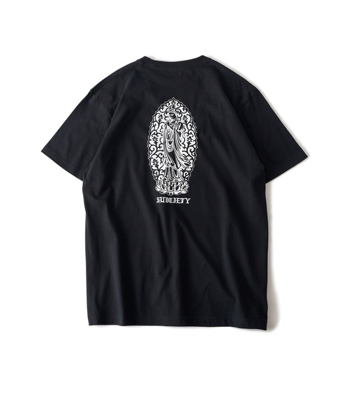 「Subciety」 半袖Tシャツ MEDIUM ホワイト×ゴールド メンズ_画像8