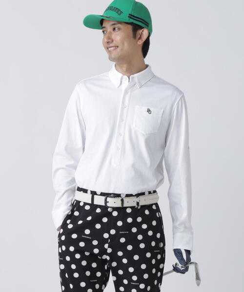 PEARLY GATES（パーリーゲイツ） ポロシャツ TCドットジャガード長袖
