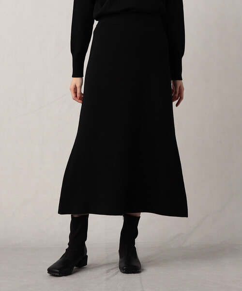 「Comme ca Mature」 ニットスカート LARGE ライトグレー レディース_画像3