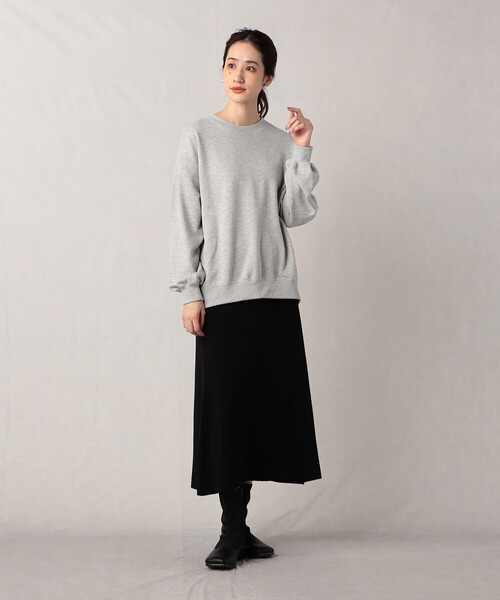 「Comme ca Mature」 ニットスカート LARGE ライトグレー レディース_画像9