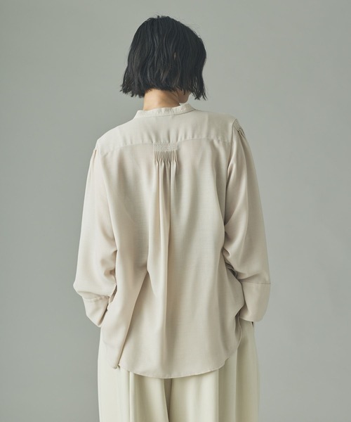 Curensology（カレンソロジー） ブラウス シャツ /ウールMIXビエラ