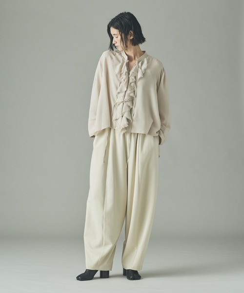 Curensology（カレンソロジー） ブラウス シャツ /ウールMIXビエラ