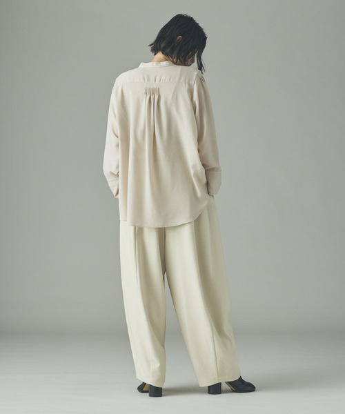 CurensologyウールMIXビエラフリルブラウス オフホワイト Curensology