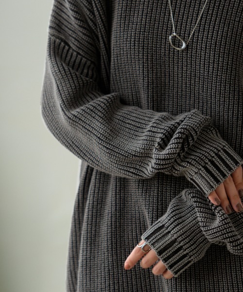 HUG.U（ハグユー） ニット セーター チクチクしない綿100% 片畦編み