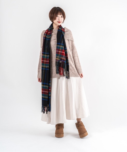 【美品】人気色　TWEED MILL 大判ストール TWEED MILL（ツイードミル）の「[TWEED MILL/ツイードミル] 70×190