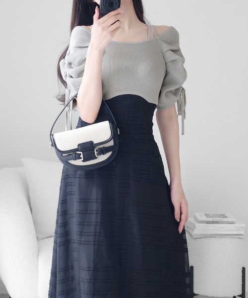 mily bilet ドッキングワンピース LARGE パープル レディース