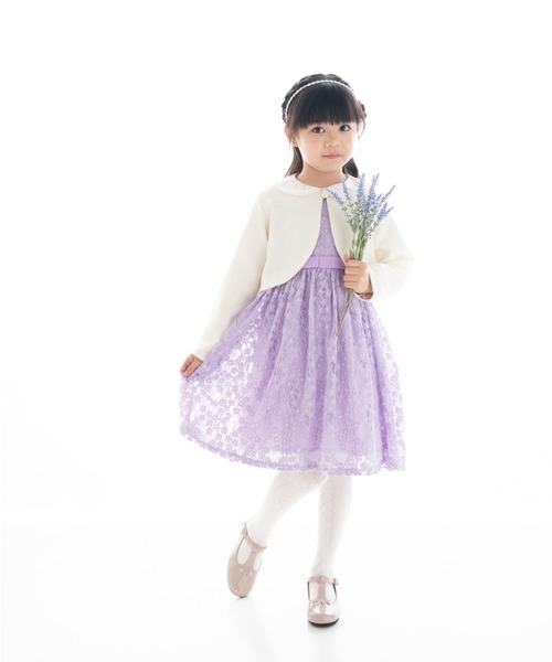 nino - 衣裳 パープルレース 衣裳 キッズ 小わっぱ服 うしろ帯 ベビー、キッズ、マタニティ-ワンピース、チュニック-子ども服、シューズ