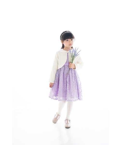 nino（ニノ） ワンピース パープルレース ワンピース キッズ 子供服