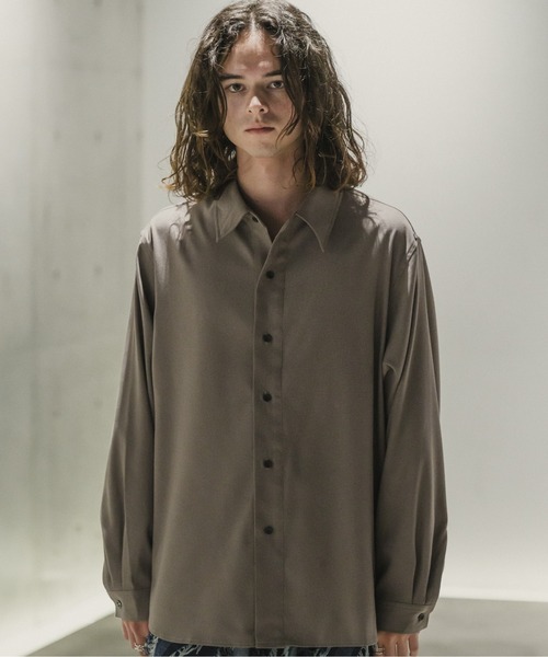 「Casper John」 長袖シャツ X-SMALL ベージュ メンズ_画像9