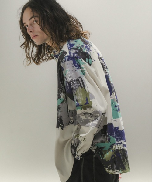 「Casper John」 長袖シャツ X-SMALL ベージュ メンズ_画像10