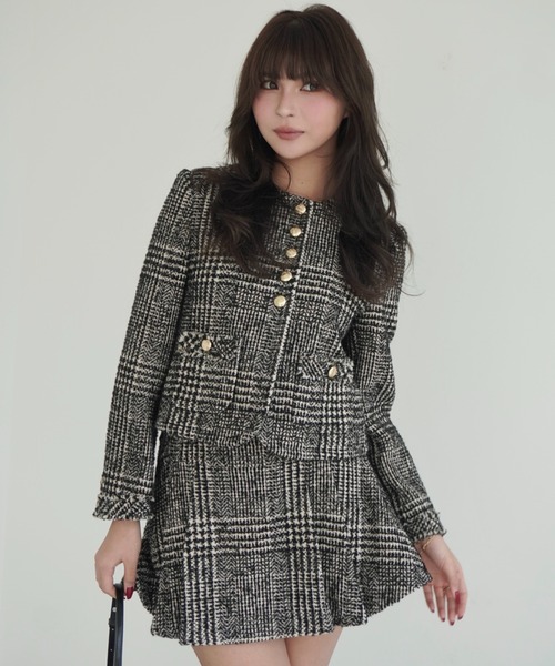 EIMY ISTOIRE（エイミーイストワール） スカート ツイードタックミニ