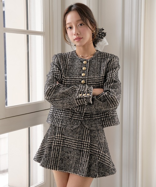 EIMY ISTOIRE（エイミーイストワール） スカート ツイードタックミニ