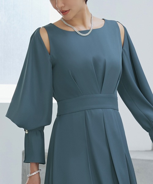 「RUIRUE BOUTIQUE」 長袖ワンピース LL グリーン レディース_画像6