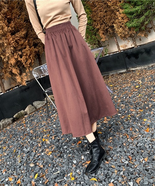 スカート コーデュロイミドル丈フレアスカート : ZOZOTOWN Yahoo!店