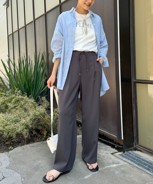 「NOLLEY'S Sophi」 イージーパンツ 38 ホワイト レディース_画像3