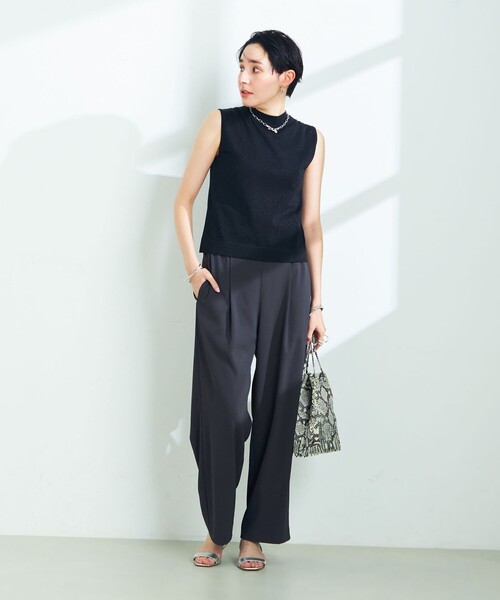 「NOLLEY'S Sophi」 イージーパンツ 38 ホワイト レディース_画像6