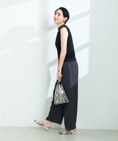 「NOLLEY'S Sophi」 イージーパンツ 38 ホワイト レディース_画像7