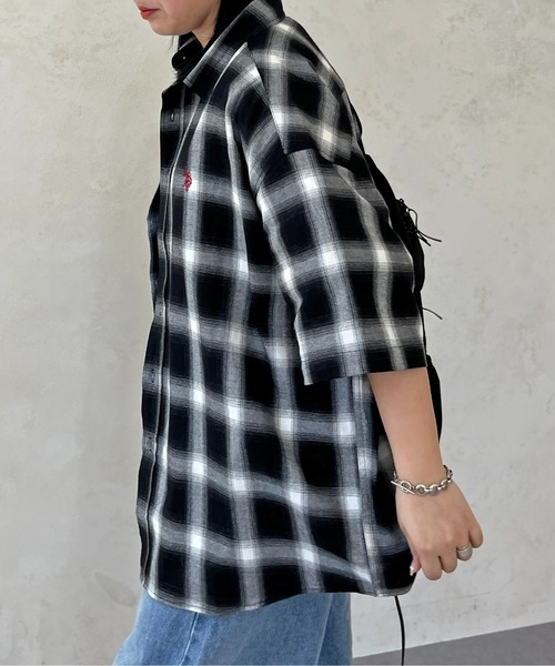 「U.S. POLO ASSN.」 半袖シャツ MEDIUM ブルー メンズ_画像2